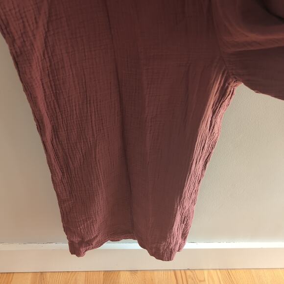 Gap Maternity Mauve Colored Gauze Lounge Jumpsuit Size Large - Picture 6 of 11